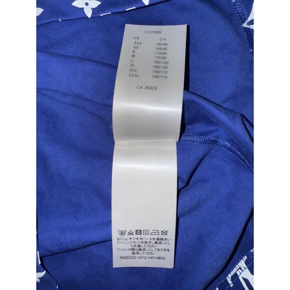 Louis Vuitton Monogram Gradient Blue White Logo Short Sleeve T-Shirt Large L - Picture 13 of 15